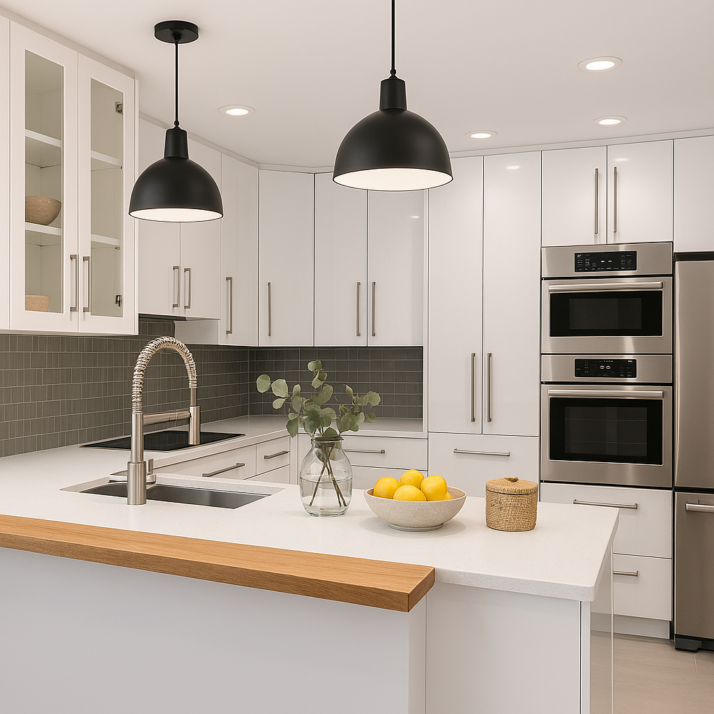 Rénovation de cuisine moderne sur mesure Montréal